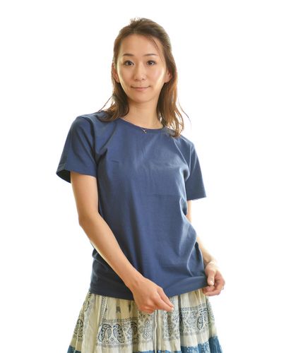 5.6オンス ハイクオリティTシャツ(ガールズ)/ 087インディゴ G-Mサイズ レディースモデル156cm
