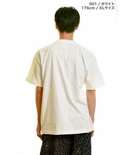 5.6オンスハイクオリティーTシャツ(ポケット付)/ 001ホワイト XLサイズ メンズモデル 176cm