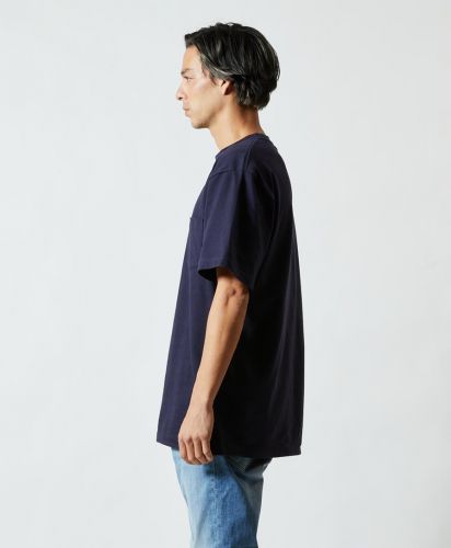 5.6オンスハイクオリティーTシャツ(ポケット付)/ 086ネイビー XLサイズ メンズモデル 182cm