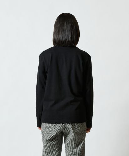 5.6oz ロングスリーブTシャツ/ 002ブラック Sサイズ レディースモデル160cm
