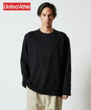 5.6oz ロングスリーブTシャツ/ 002ブラック XLサイズ メンズモデル182cm