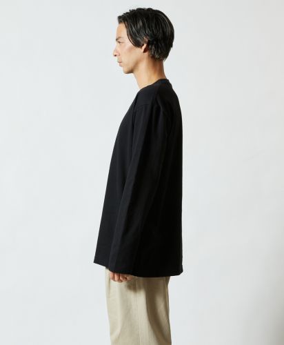 5.6oz ロングスリーブTシャツ/ 002ブラック XLサイズ メンズモデル182cm