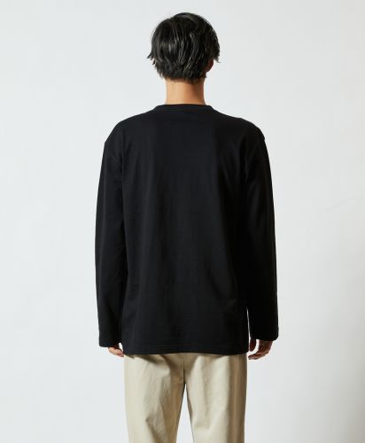 5.6oz ロングスリーブTシャツ/ 002ブラック XLサイズ メンズモデル182cm