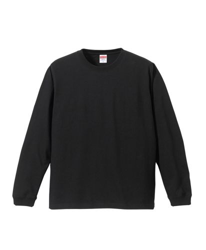 5.6オンス ロングスリーブTシャツ(1.6インチリブ)/002ブラック