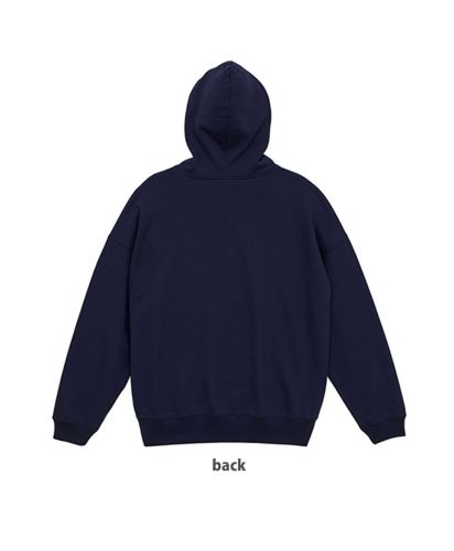 10.0ozビッグシルエットスウェット フルジップパーカ(裏パイル)/ 086ネイビー back