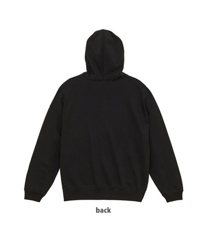 10.0ozビッグシルエット スウェットプルオーバーパーカ(裏パイル)/ 002ブラック back