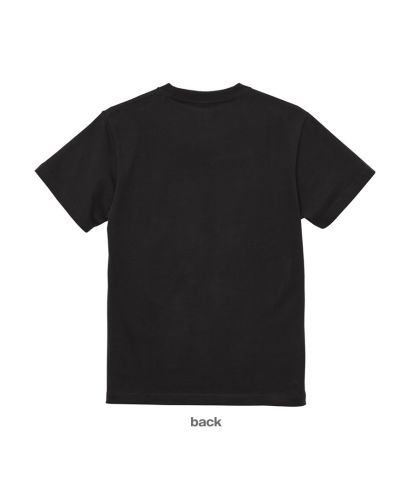 8.8ozオーガニックコットンTシャツ/ 165スミ バックスタイル