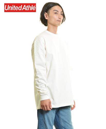 8.8ozオーガニックコットンロングスリーブ Tシャツ/ 003オフホワイト XXLサイズ メンズモデル176cm