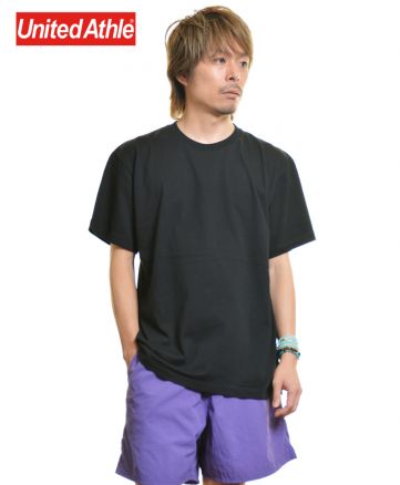 5.3ozエコT/Cプレーティング Tシャツ/ 002ブラック Lサイズ メンズモデル170cm