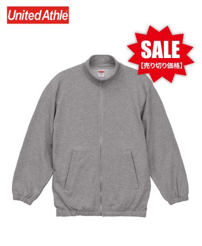  【SALE】ユナイテッドアスレ(United Athle)  10.0オンス スウェット フルジップ スタンド ジャケット（裏パイル）/006 ミックスグレー