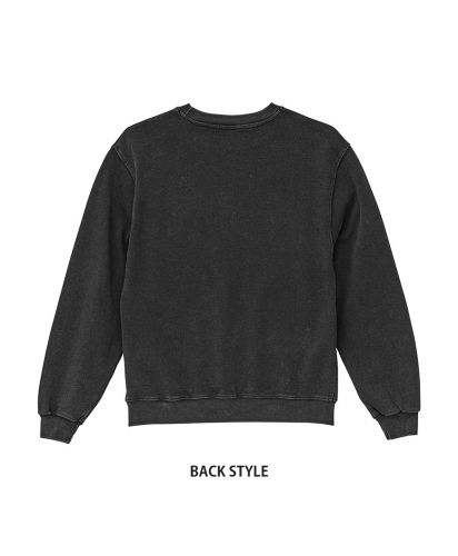 ユナイテッドアスレ(United Athle)8.8オンスフェードウォッシュ クルーネックスウェット(裏パイル)/BACK STYLE｜959フェードブラック