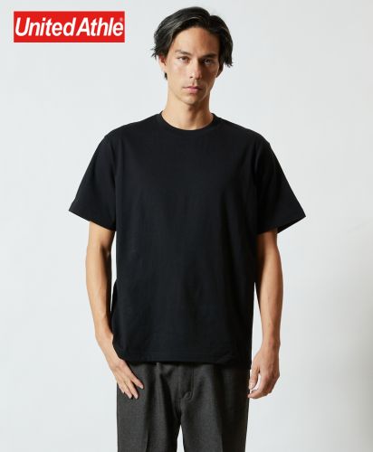 5.0オンスユニバーサルフィットTシャツ(5400-01アダルト）/002ブラック Lサイズ メンズモデル182cm