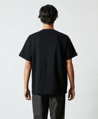 5.0オンスユニバーサルフィットTシャツ(5400-01アダルト）/002ブラック Lサイズ メンズモデル182cm