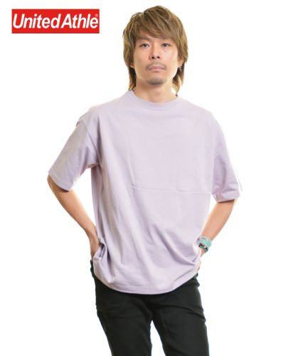 5.6ozビッグシルエットTシャツ/ 250スモーキーパープル Mサイズ メンズモデル170cm