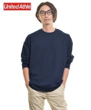 ユナイテッドアスレ(United Athle)5.6ozビッグシルエット ロングスリーブ Tシャツ/ M サイズ メンズモデル176cm 086ネイビー