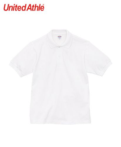 ユナイテッドアスレ(United Athle)6.0オンス ヘヴィーウェイト コットン ファイン カノコ ポロシャツ/001ホワイト