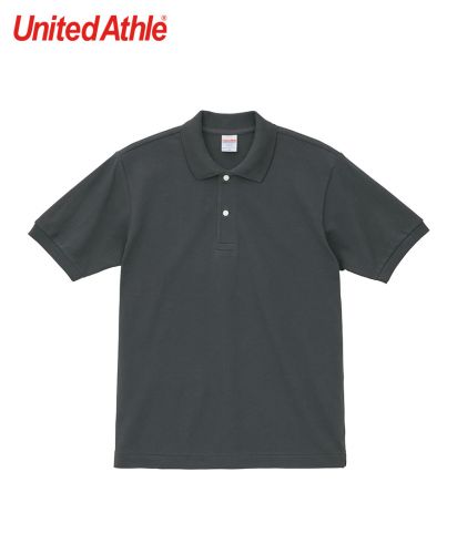 ユナイテッドアスレ(United Athle)6.0オンス ヘヴィーウェイト コットン ファイン カノコ ポロシャツ/011ダークグレー