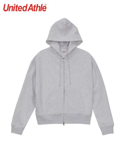 ユナイテッドアスレ(United Athle)10.0オンス T/C ボックスシルエット スウェット フルジップ パーカ（裏起毛）/005 アッシュ