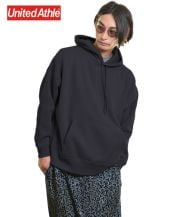 ユナイテッドアスレ(United Athle) 10.0オンス T/C ビッグシルエット スウェットプルオーバーパーカ/002ブラック Lサイズ メンズモデル176cm