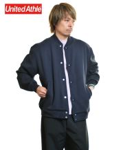 10.0oz T/Cルーズフィットスウェット スナップジャケット(裏起毛)/ 086ネイビー Lサイズ メンズモデル170cm