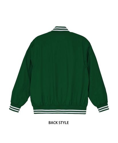 ユナイテッドアスレ(United Athle)ナイロン スタジアム ジャケット（裏地付）/Back Style：5001アイビーグリーン/ホワイト