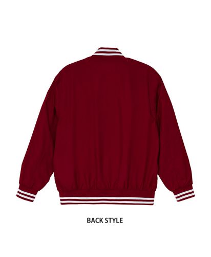 ユナイテッドアスレ(United Athle)ナイロン スタジアム ジャケット（裏地付）/Back Style：5801バーガンディ/ホワイト