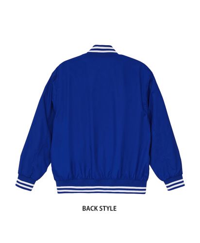 ユナイテッドアスレ(United Athle)ナイロン スタジアム ジャケット（裏地付）/Back Style：4801マリンブルー/ホワイト