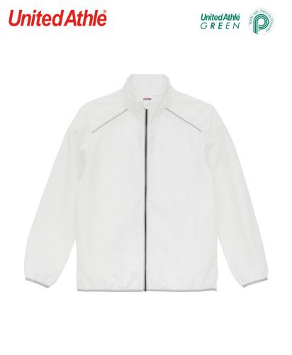 ユナイテッドアスレ(United Athle)リサイクルポリエステル リフレクター スタンド ジャケット（一重）/001ホワイト