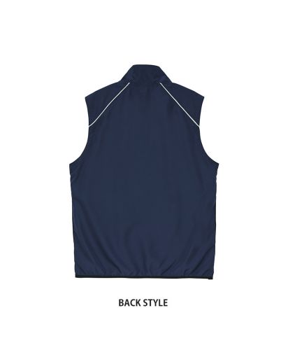 ユナイテッドアスレ(United Athle)リサイクルポリエステル リフレクター スタンド ベスト（一重）/Back Style:086ネイビー
