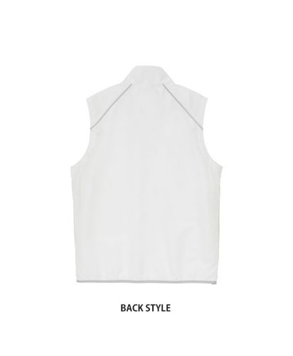 ユナイテッドアスレ(United Athle)リサイクルポリエステル リフレクター スタンド ベスト（一重）/Back Style:001ホワイト