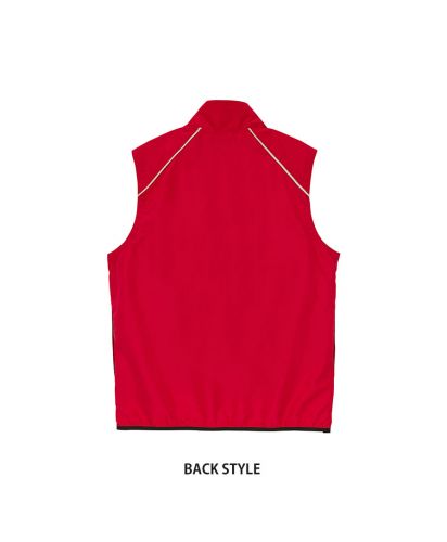 ユナイテッドアスレ(United Athle)リサイクルポリエステル リフレクター スタンド ベスト（一重）/Back Style:069レッド