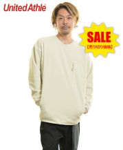 【SALE】ユナイテッドアスレ(United Athle)マイクロフリース クルーネック シャツ//019ナチュラル XLサイズ メンズモデル170cm