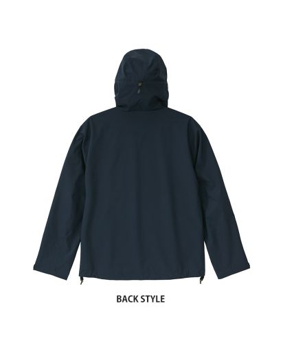 ユナイテッドアスレ(United Athle)シェル パーカ（3レイヤー）/086ネイビー：BACK STYLE