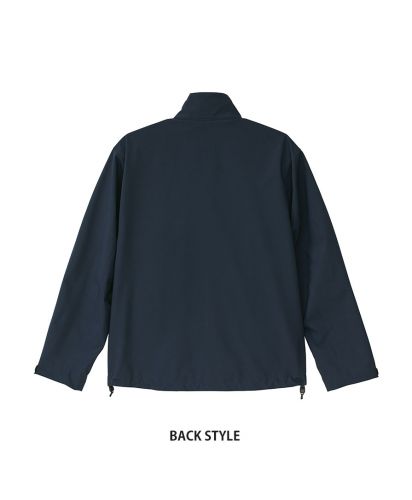 ユナイテッドアスレ(United Athle)シェル スタンド ジャケット（3レイヤー）/086ネイビー：BACK STYLE