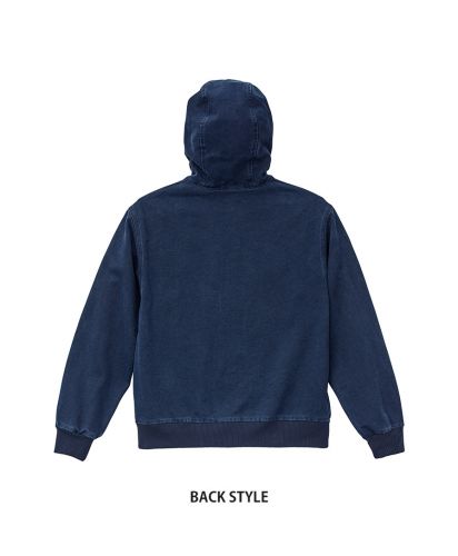 United Athle(ユナイテッドアスレ)ダックキャンバス フェードウォッシュ フルジップ パーカ（一重）/Back style:961フェードネイビー