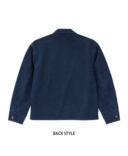 United Athle(ユナイテッドアスレ)ダックキャンバス フェードウォッシュ ワーク ジャケット（一重）/Back style:961フェードネイビー