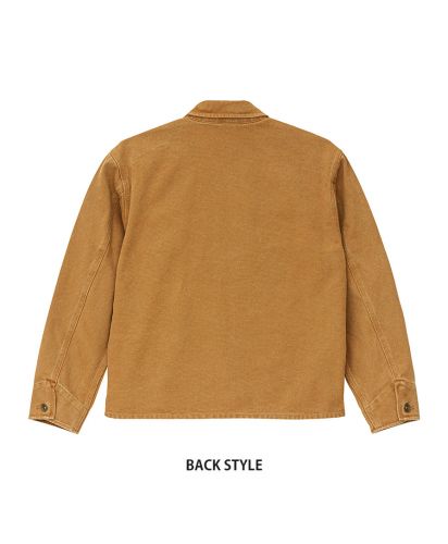United Athle(ユナイテッドアスレ)ダックキャンバス フェードウォッシュ ワーク ジャケット（一重）/Back style:971フェードキャメル