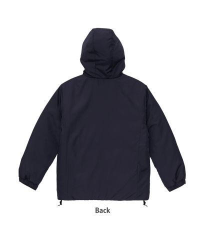 ユナイテッドアスレ(United Athle)インサレーテッド フルジップ パーカ（中綿入）/086 ネイビー｜Back style
