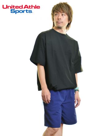 マイクロリップストップ ルーズフィット Tシャツ/ 002ブラック Lサイズ メンズモデル170cm