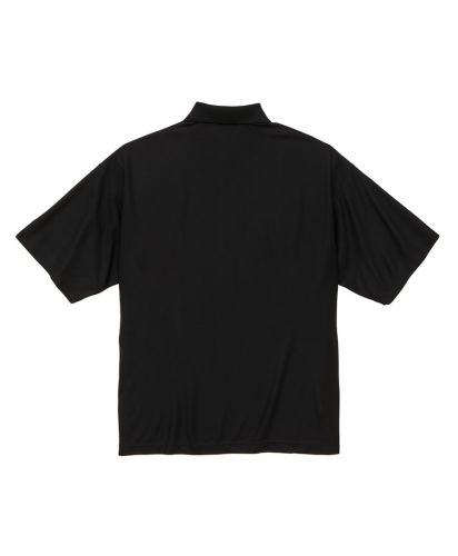 4.7ozドライカノコ ビッグシルエットポロシャツ(ローブリード)/ 002ブラック バックスタイル