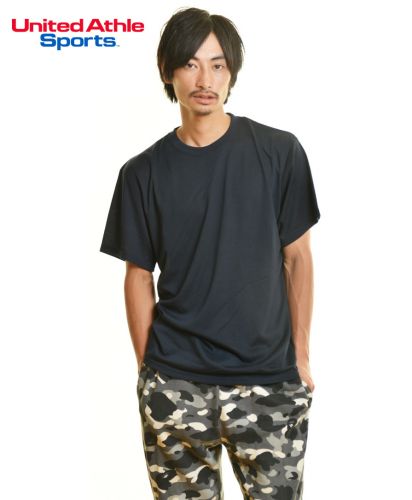 5.6oz ドライコットンタッチ Tシャツ/ネイビー XLサイズ メンズ 176cm