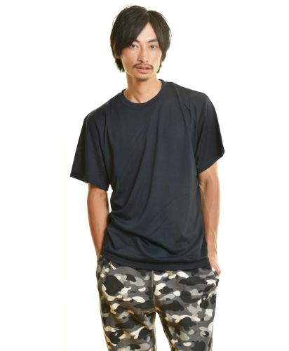 5.6oz ドライコットンタッチ Tシャツ/ネイビー XLサイズ メンズ 176cm