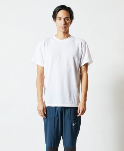 5.6oz ドライコットンタッチ Tシャツ/001ホワイト Lサイズ メンズモデル182cm