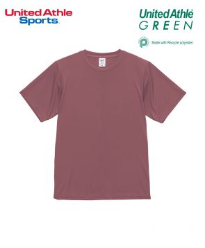 ユナイテッドアスレスポーツ(United Athle Sports）4.4オンス ドライスムース リサイクルポリエステル Tシャツ/946グレイッシュピンク
