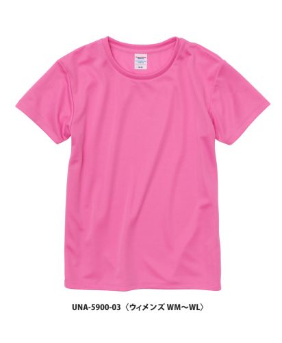 4.1ozドライTシャツ/ 066ピンク(UNA-5900-03 ウィメンズサイズ)