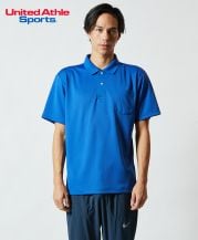 4.1オンス ドライアスレチックポロシャツ（ポケット付）/084コバルトブルー  Lサイズ メンズモデル 182cm