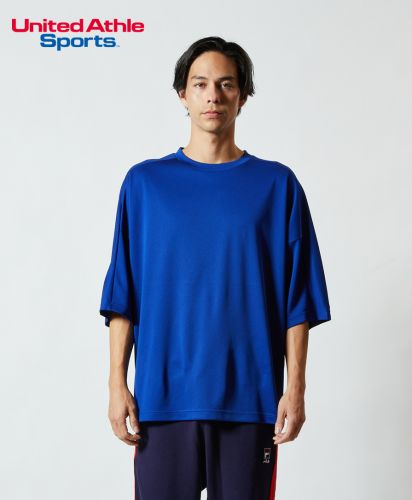 4.1オンス ドライアスレチック ルーズフィット Tシャツ(UNA-5981-01)095 マリンブルー Lサイズ メンズモデル182cm