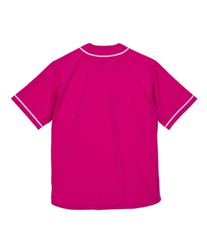  4.1オンス ドライアスレチックベースボールシャツ/ 6601トロピカルピンクxホワイト バックスタイル