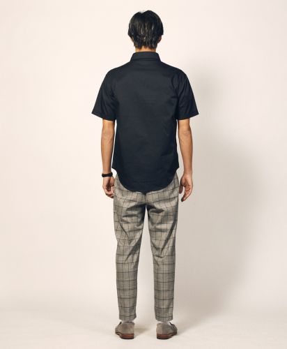 United Athle Works(ユナイテッドアスレワークス)T/C ワークショートスリーブシャツ/002 ブラック  Lサイズ メンズモデル 182cm