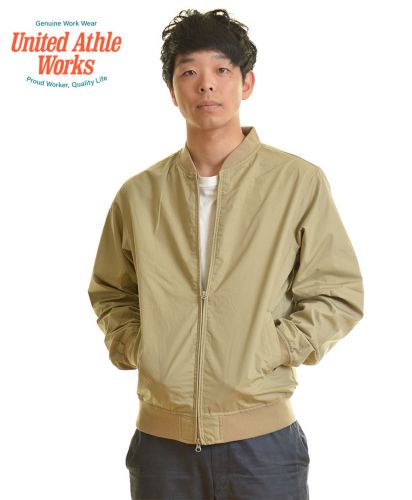 United Athle Works  (ユナイテッドアスレワークス)T/C スタジアムジャケット(裏地付)/044ベージュ メンズ 179cm